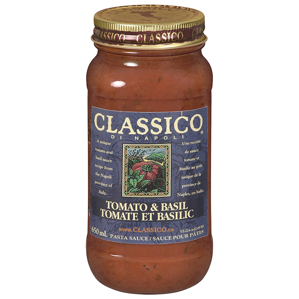 Classico Pasta Sauce - Tomato & Basil - 650ml