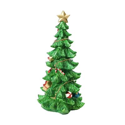 Danson Decor Decorative Statue - Christmas Tree with Ornament and Star - Gold/Green