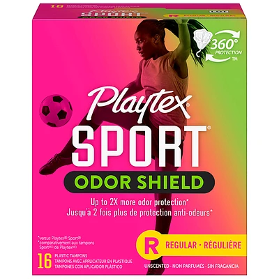 Playtex Sport Odor Shield Plastic Tampon Unscented - Regular - 16s