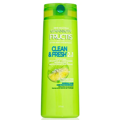 Garnier Fructis Clean & Fresh 2in1 Shampoo & Conditioner - 370ml