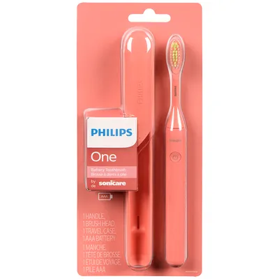 Philips One by Sonicare Battery Operated Toothbrush - Miami Coral - HY1100/01