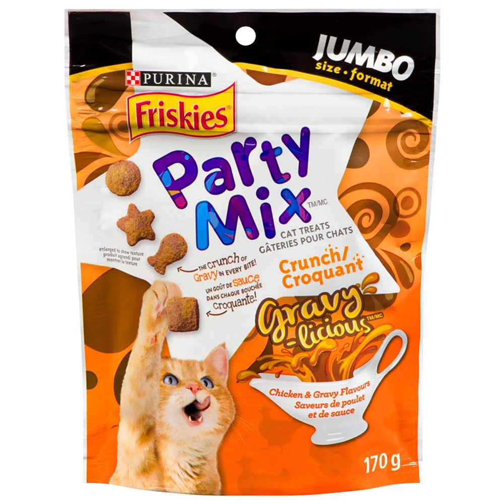 Friskies Party Mix Gravylicious Chicken and Gravy Cat Treats - 170g