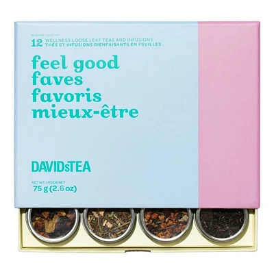 DAVIDsTEA Tea Sampler - Feel Good Faves - 12 pack