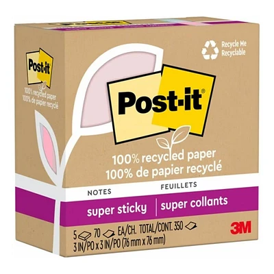 Post-it Super Sticky Wanderlust Pastels Collection Notes - 5 x 70 sheets