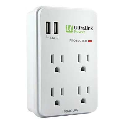 UltraLink UltraPower Series 4 Outlet Surge Protector - PS40UW