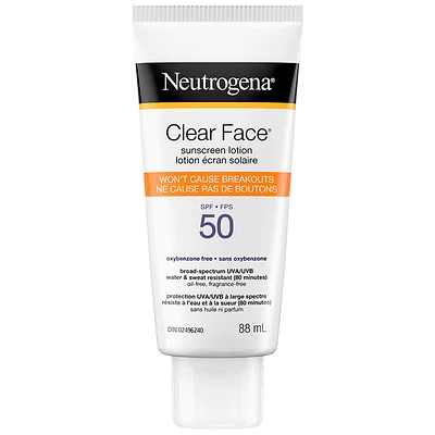 Neutrogena Clear Face Sunscreen Lotion - SPF 50 - 88ml