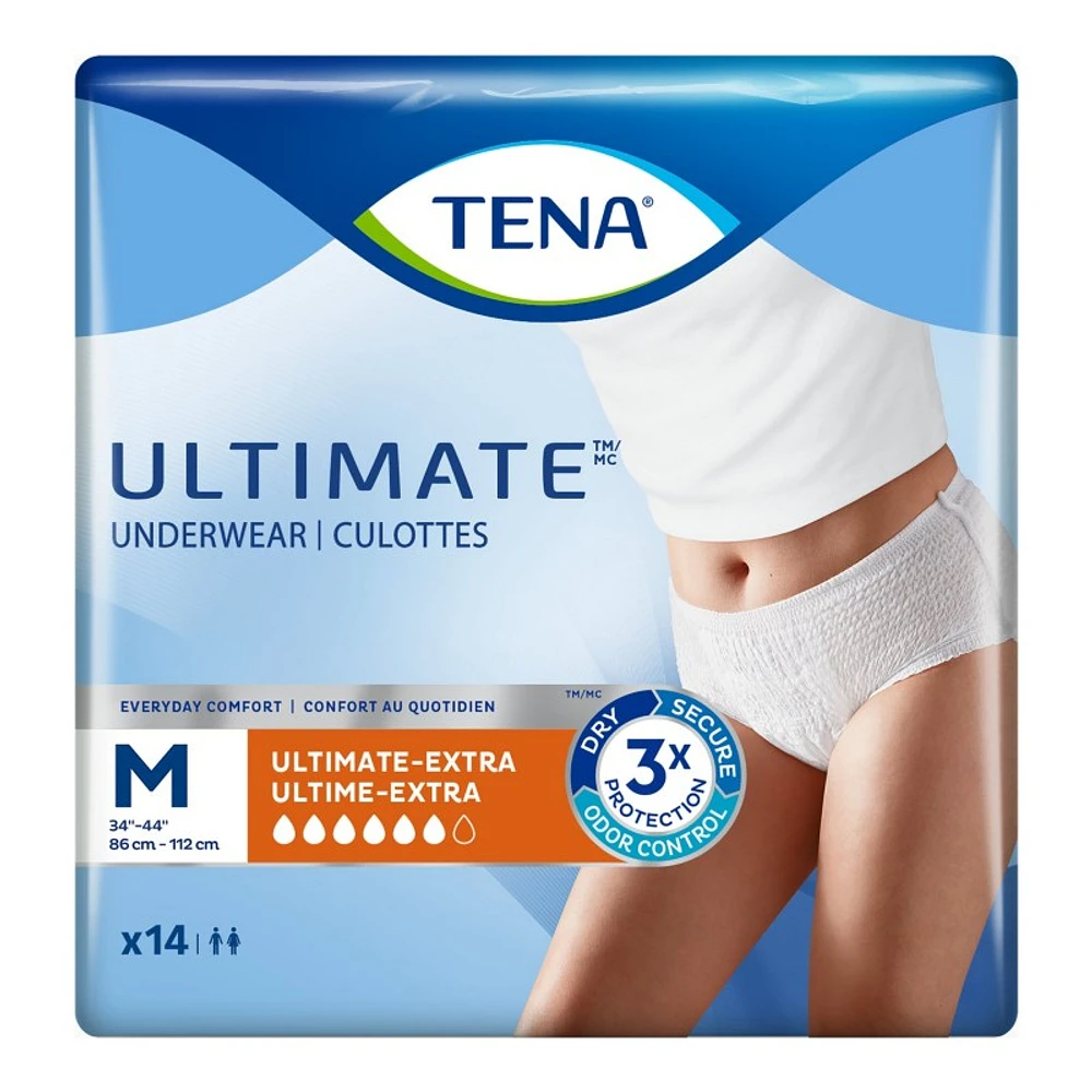 TENA Ultimate Incontinence Underwear - Medium - 14s