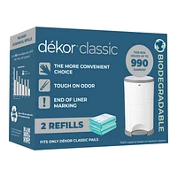 Dekor Classic Diaper Pail Liner - 2 pack