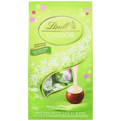 Lindt Lindor Bag - Milk and White Chocolate - 150g