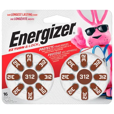 Energizer EZ Turn & Lock Size Hearing Aid Batteries - Pack
