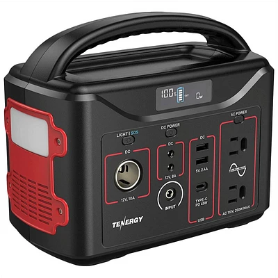 Tenergy Portable Power Station - Black/Red - T-320