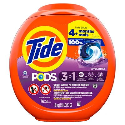 Tide Pods 3-in-1 Spring Meadow Laundry Detergent - 76s