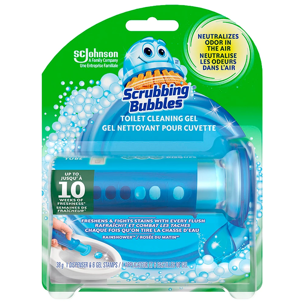 Scrubbing Bubbles Toilet Cleaning Gel - Rainshower - 38g/6 gels