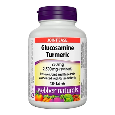 Webber Naturals Glucosamine Turmeric Tablets - 750/50mg - 120's