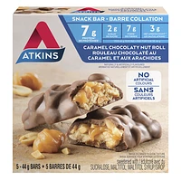 Atkins Snack Bar - Caramel Chocolaty Nut Roll - 5 x 44g