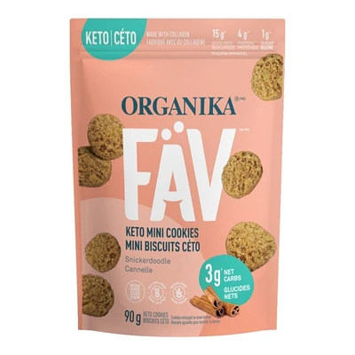 Organika FAV Keto Mini Cookies - Snickerdoodle - 90g