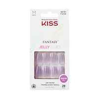 Kiss gel FANTASY Jelly Sculpted Nail Set - Medium - Quince Jelly - 28s