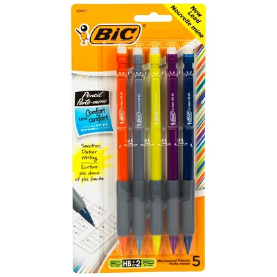 BIC Matic Grip Medium Point Mechanical Pencil - Black - 5 pack