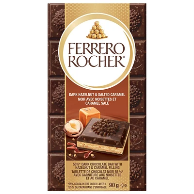 Ferrero Rocher Dark Chocolate Bar - Hazelnut and Caramel - 90g