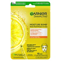 Garnier SkinActive Moisture Bomb Sheet Mask - Super Hydrating + Brightening - 28g