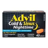 Advil Cold & Sinus Nighttime Caplets - 40's