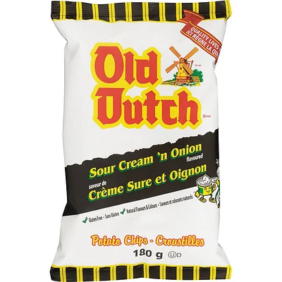 Old Dutch Potato Chips - Sour Cream and Onion - 180g