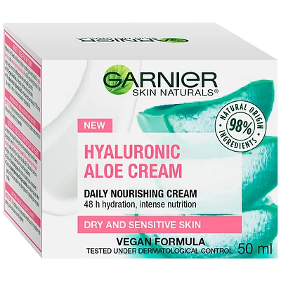 Garnier Skin Naturals Hyaluronic Aloe Cream - Dry & Sensitive Skin - 50ml