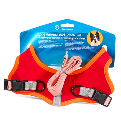 Paws Athletics Dog Harness Leash Set - Orange