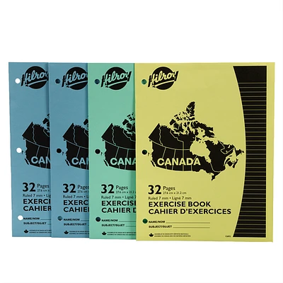 Hilroy Canada Exercise Books - Ruled - 32 pages - 4 pack