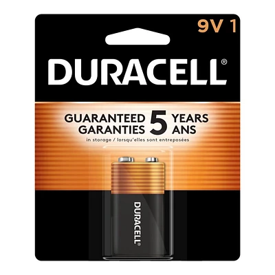 Duracell Coppertop 9V Alkaline Battery - 1 pack