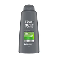 Dove Men + Care Fresh + Clean 2 in 1 Shampoo and Conditioner - Caffeine + Menthol - 750ml