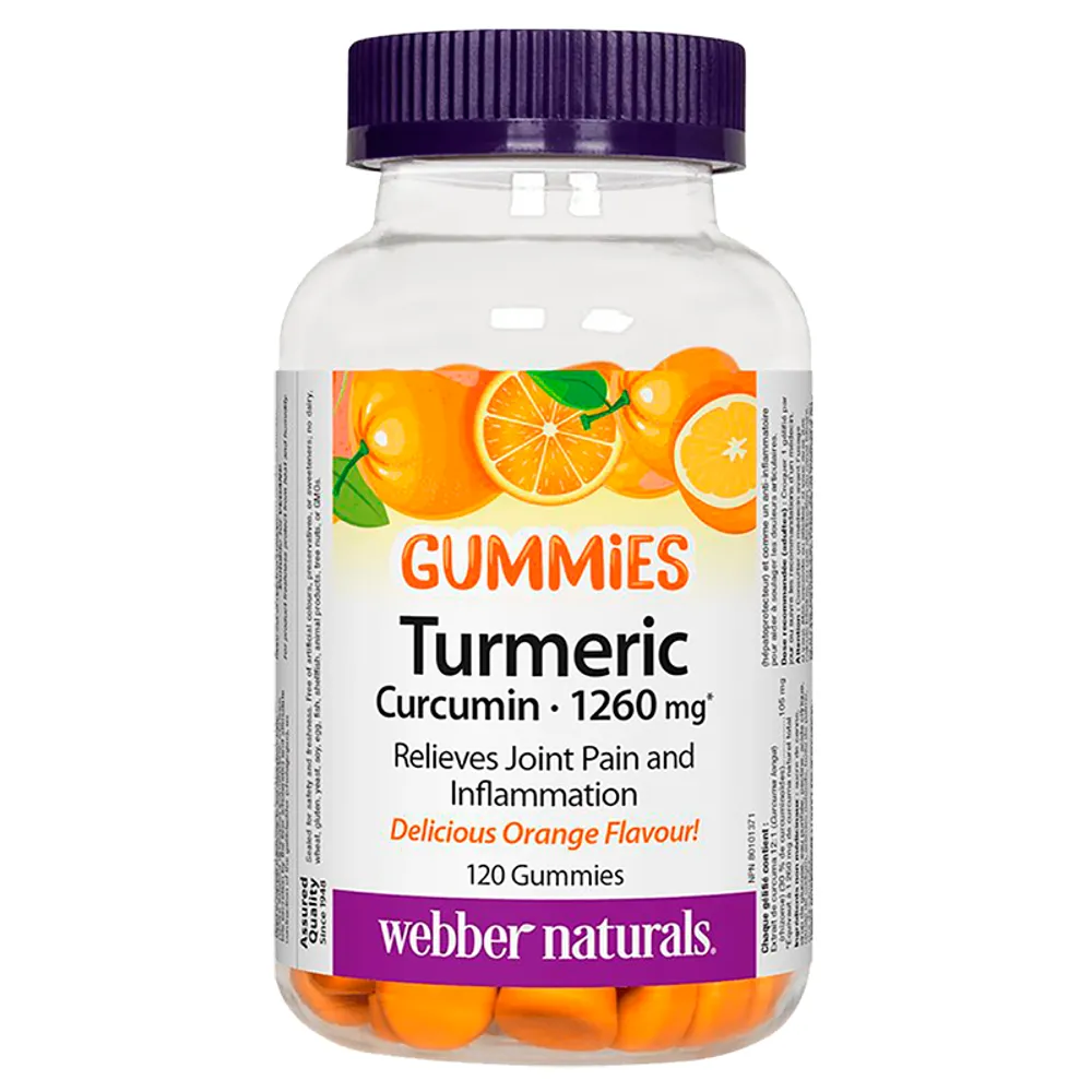 Webber Naturals Gummies Turmeric Curcumin - 1260mg /120s