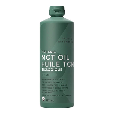 Sports Research Organic MCT Oil C8 Liquid - 887ml