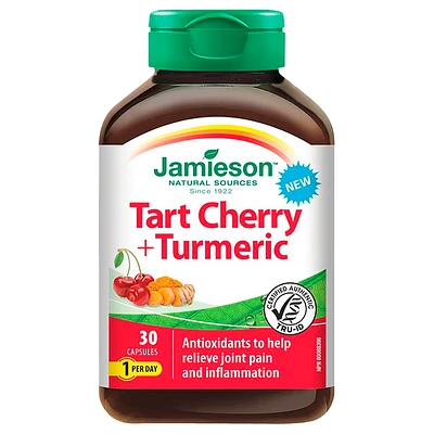 Jamieson Tart Cherry and Turmeric - 30 Capsules