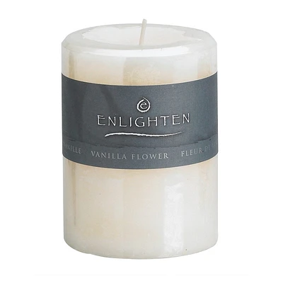 Enlighten Pillar Candle - Vanilla - 3x4 inch