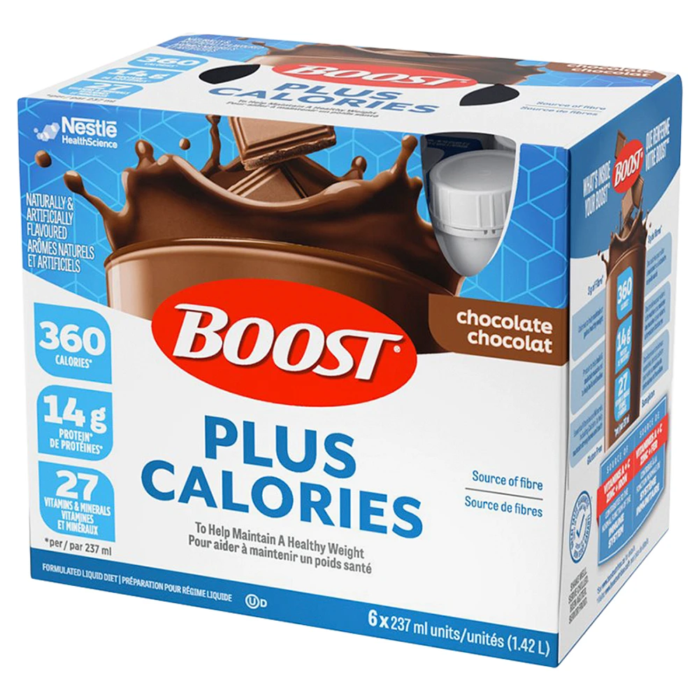 BOOST Plus Calories Protein Drink - Chocolate - 6 x 237ml