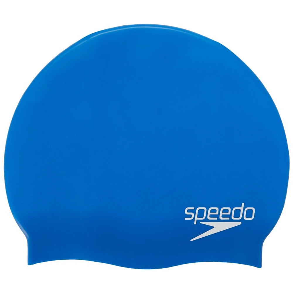 Speedo Youth Solid Silicone Swim Cap - Blue