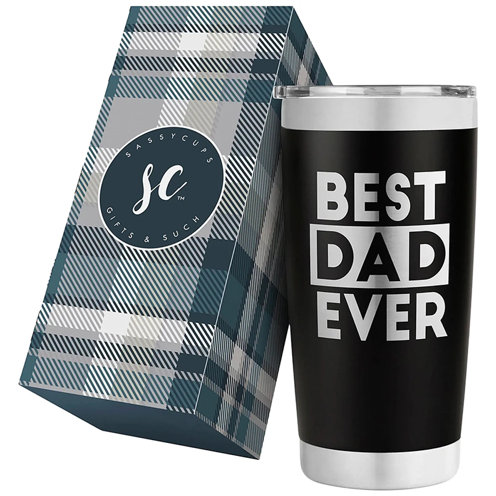 SassyCups Best Dad Ever Tumbler - Black - 20oz