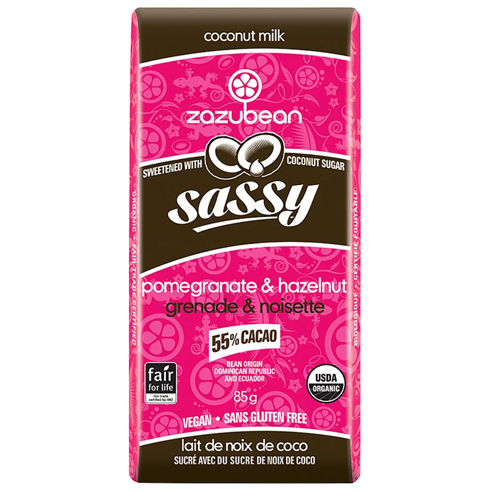 Zazubean Chocolate Bar - Sassy - 85g