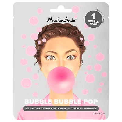 MaskerAide Pore Cleansing Charcoal Bubble Bubble Pop Sheet Mask - 25ml