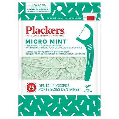 Plackers Flossers - Micro Mint - 75s