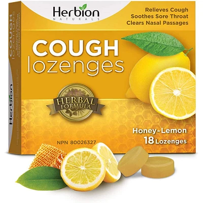 Herbion Naturals Cough Lozenges - Natural Honey Lemon Flavour - 18s
