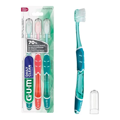 GUM Technique Daily Clean Toothbrush - 3pcs