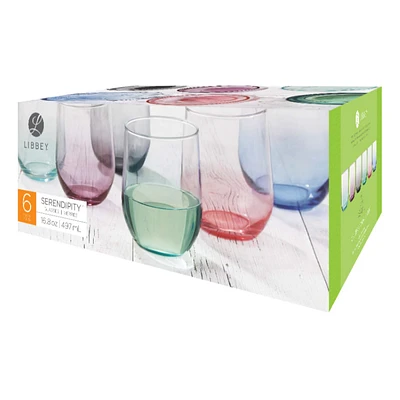 Libbey Stemless Glass Set - Assorted - 6 pieces