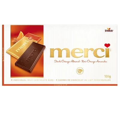 Merci Chocolate - Dark Orange Almond - 100g