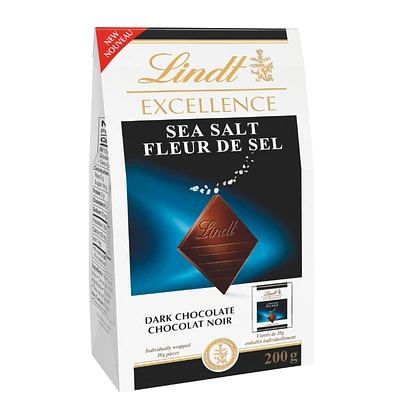 Lindt EXCELLENCE Dark Mini Chocolate Bars - Sea Salt - 200g