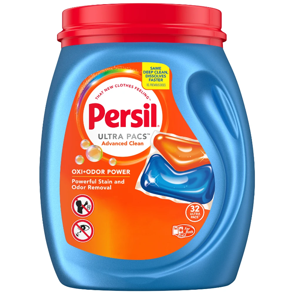 Persil Oxi + Laundry Odour Detergent Discs - 32s