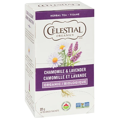 Celestial Organics Herbal Tea - Chamomile Lavender - 18s