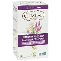 Celestial Organics Herbal Tea - Chamomile Lavender - 18s