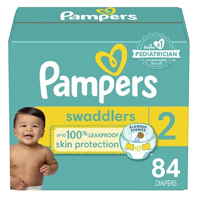 Pampers Swaddlers Diapers - Size 2 - 84's